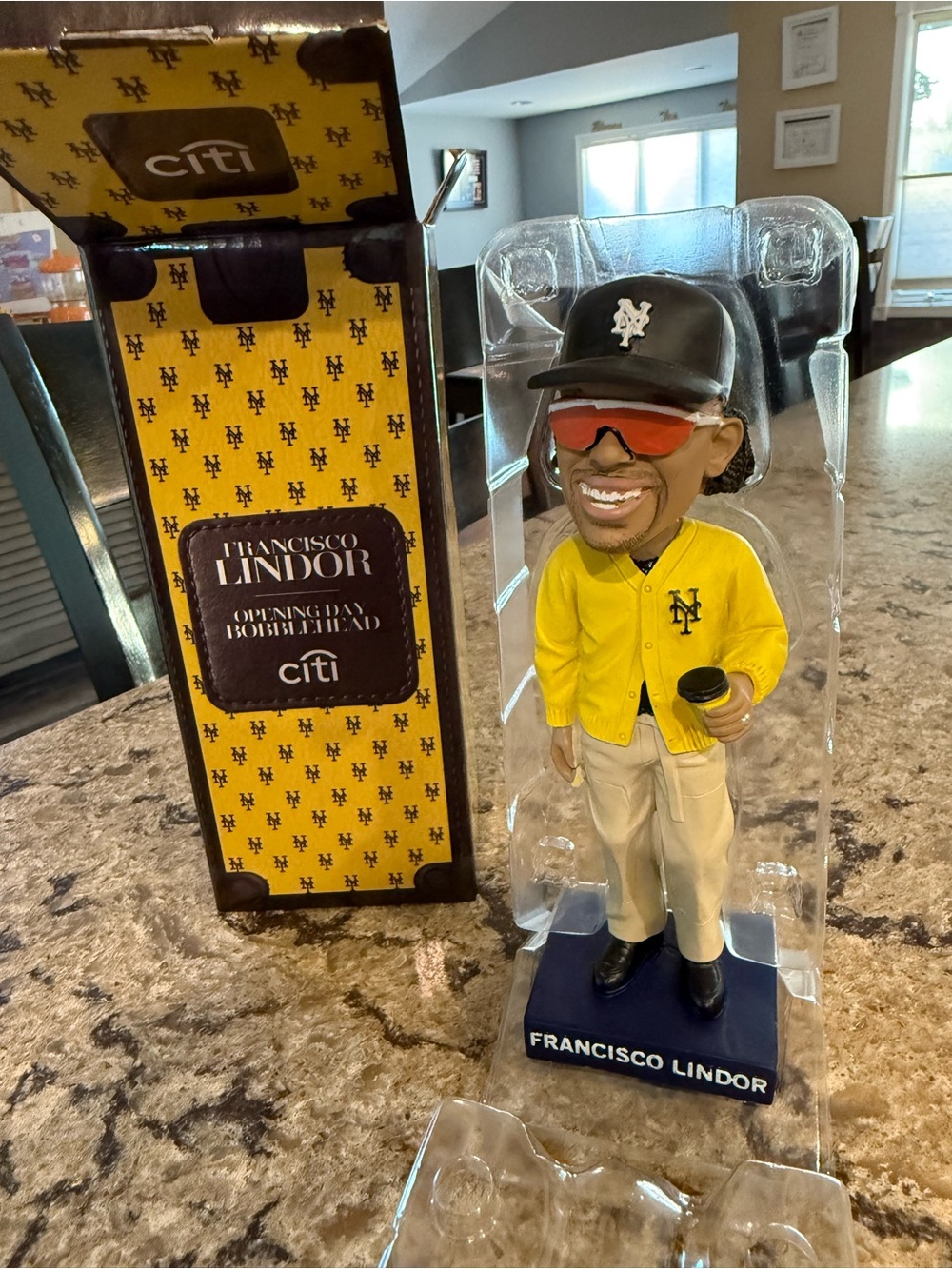 Francisco Lindor Opening Day Bobblehead - Yellow Jacket